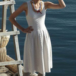 Anthropologie Crocheted Cableknit Sweater Dress XL